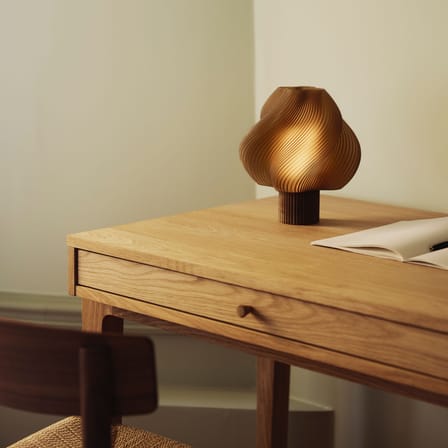 Lampe sans fil rechargeable Soft Serve marron - CRÈME ATELIER