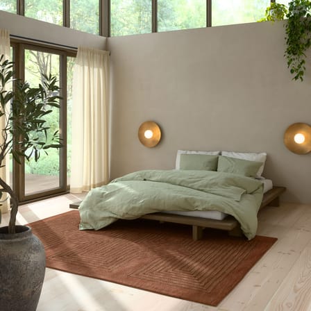 Lit double Japan bois marron / Pour matelas 160 x 200 cm - KARUP