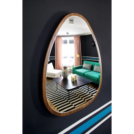 Miroir mural Ovo Medium bois naturel / 57 x 75 cm - Noyer - Maison Sarah Lavoine