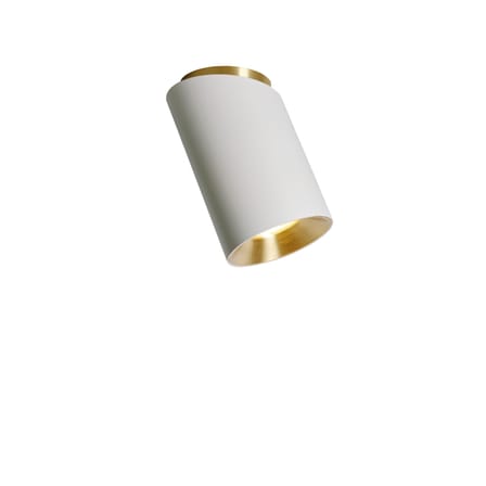 Plafonnier Tobo C 85 Diagonale métal blanc / Forme oblique - Ø 8,5 x H 14,6 cm - DCW éditions