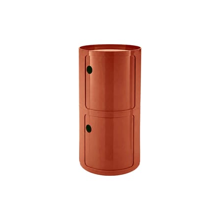 Portaoggetti Componibili New Big HIGH materiale plastico arancione / 2 cassetti - Ø 42 x H 76,5 cm - Kartell