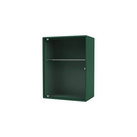 Armoire murale salle de bains Ripple bois vert / L 35,4 x P 20 x H 46,8 cm - Verre ondulé - MONTANA