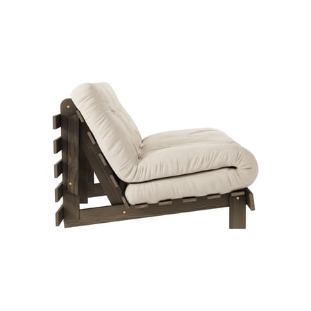 Schlafcouch Roots holz beige / B 140 cm - 3 Positionen / Struktur Braun - KARUP