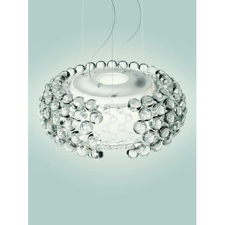 Suspension Caboche Plus plastique transparent Medium / Source halogène - Ø 52 cm - Patricia Urquiola, 2005 - Foscarini
