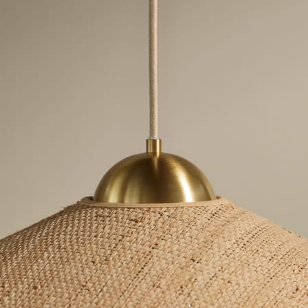 Suspension Songe tissu beige / Ø 80 cm - Maison Sarah Lavoine