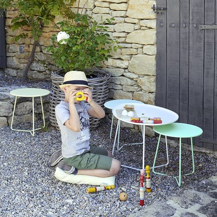 Table basse Cocotte métal jaune / L 55 x H 43,5 cm - Plateau amovible - Fermob
