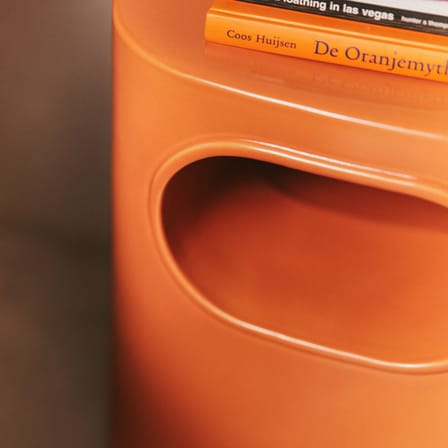 Table d'appoint Space céramique orange / 36 x 26 x H 39 cm - HK LIVING