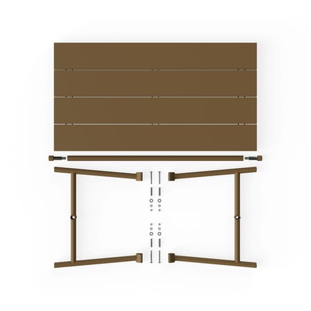 Table rectangulaire Fred's métal marron / 170 x 90 cm - 6 personnes - Fatboy