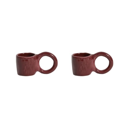 Set de 2 tasses à espresso Donut Small céramique / Ø  6 x H 5,5 cm - Petite Friture