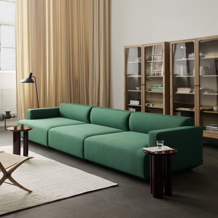 Vaisselier Trace Double SC88 bois naturel / L 120 x H 192 cm - &tradition
