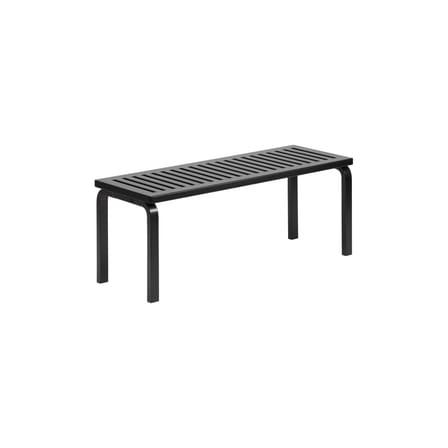 Banc 153A bois noir / L 112,5 cm - Alvar Aalto, 1945 / Assise à lattes - ARTEK