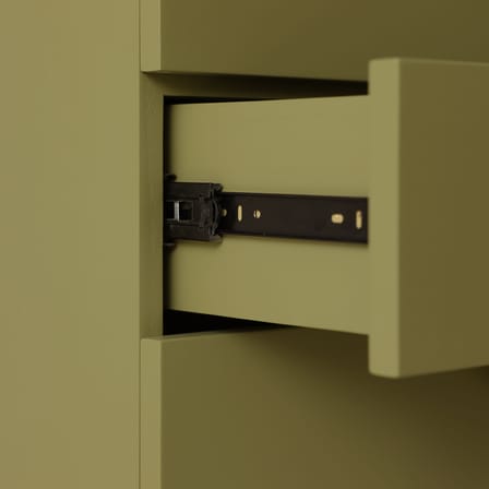 Commode Spacious bois vert / L 80 x P 40,5 x H 98 cm - HK LIVING