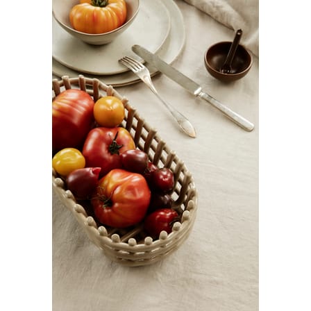 Corbeille Ceramic céramique beige / Ovale - 30 x 15 cm / Fait main - Ferm Living