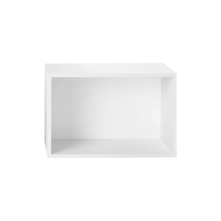Étagère Stacked bois blanc / Large rectangulaire 65x43 cm / Avec fond - Muuto