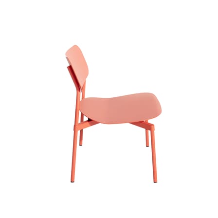 Fauteuil bas empilable Fromme métal rose orange / Aluminium - Petite Friture