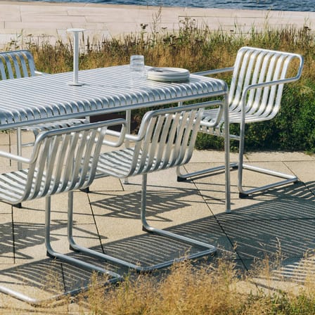 Fauteuil de repas Palissade Cantilever métal / Large - Hay