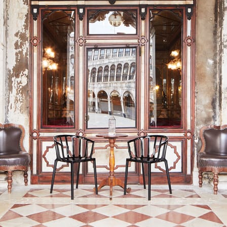 Fauteuil empilable Venice plastique noir - Kartell
