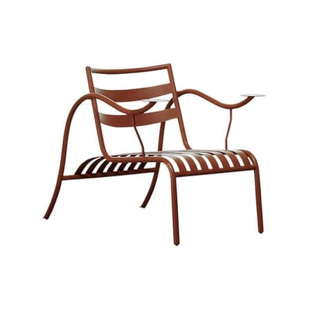 Fauteuil Thinking Man's Chair métal rouge / Jasper Morrison, 1988 - Cappellini