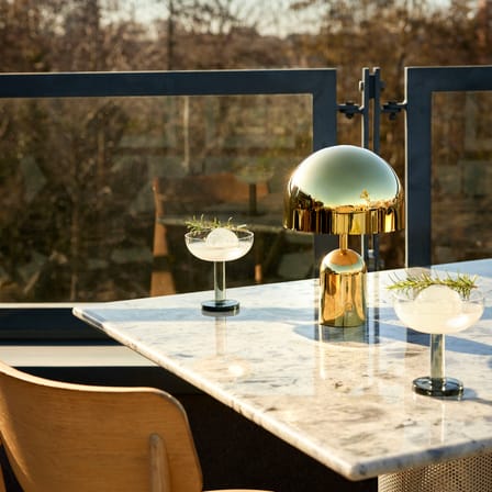 Lampada senza fili ricaricabile Bell LED materiale plastico oro - Tom Dixon