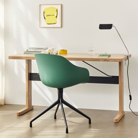 Lampe de bureau Apex Desk Clip métal noir / Base étau - Orientable / H 43 cm - Hay