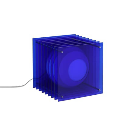 Lampe de table Lop Big Square plastique bleu / Lauréat Archiproducts Design Award - BANG