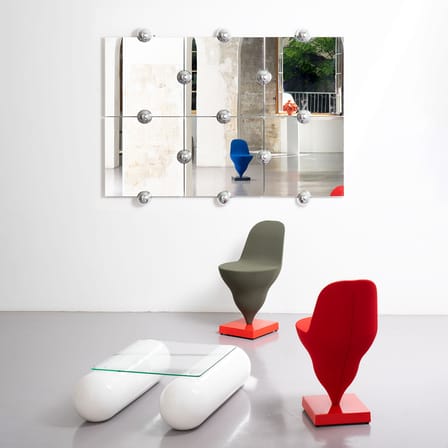 Miroir mural Sphera Crystal Palace L métal argent / L 182 x H 135 cm - Moustache