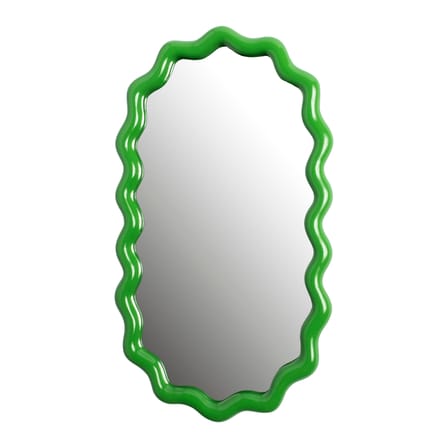 Miroir mural Zigzag vert / 50 x 28 cm - Polyrésine - & klevering