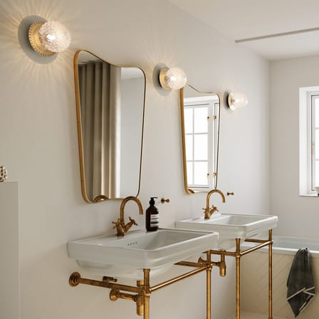 Applique salle de bains Liila 1 Medium / Plafonnier - Ø 14 cm / Verre facetté - NUURA