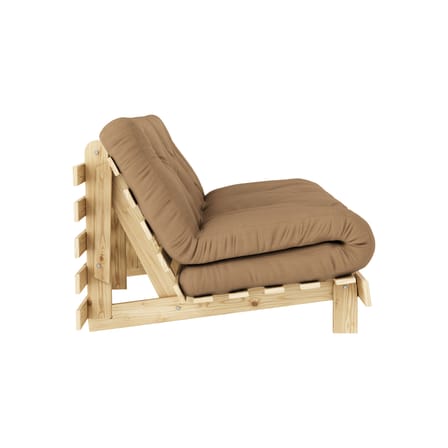 Schlafcouch Roots holz braun / B 160 cm - 3 Positionen / Struktur Pinie Klare Kiefer - KARUP