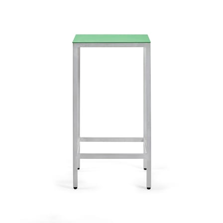 Sgabello alto Alu Stool metallo verde / Pannello Pannello medium - H 65 cm - valerie objects