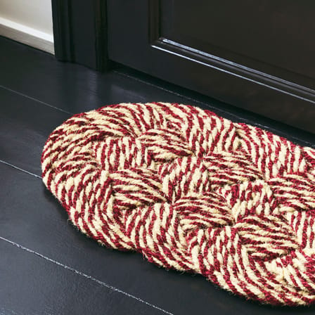 Swirl Coco Doormat cane & fibres red / 40 x 80 cm - Hay