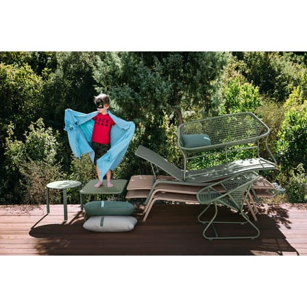 Table d'appoint Alizé métal vert gris / Ø 48 cm - Fermob