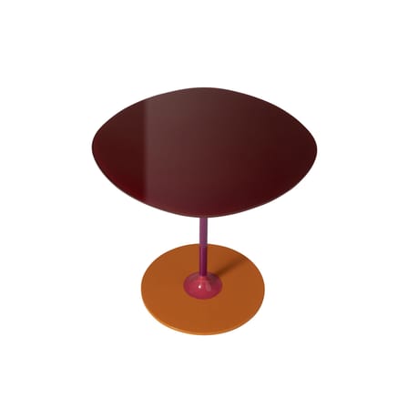 Table d'appoint Thierry verre rouge / 45 x 45 x H 45 cm - Verre - Kartell