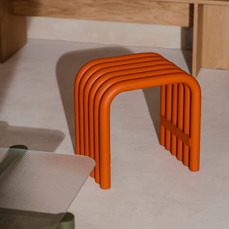 Tabouret Nokk métal orange - NOO.MA