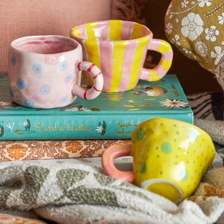 Tasse Nini céramique rose / Ø 7,5 x H 7 cm - Grès - Bloomingville
