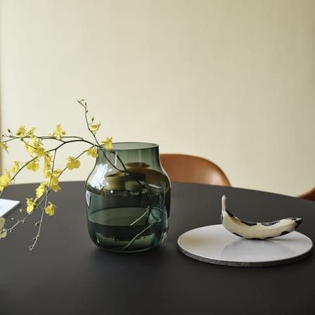 Vase Silent glas grün / Ø 20 x H 23 cm - Muuto