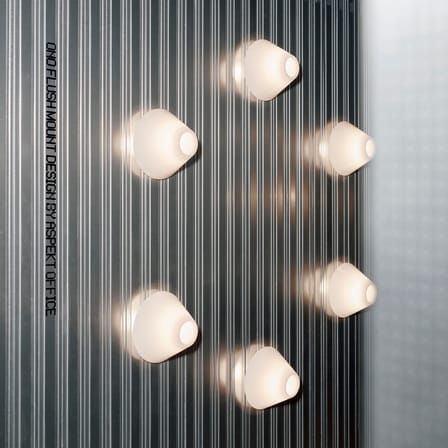 Applique Ono Flush plastique blanc / Plafonnier - Ø 20 cm - Hay