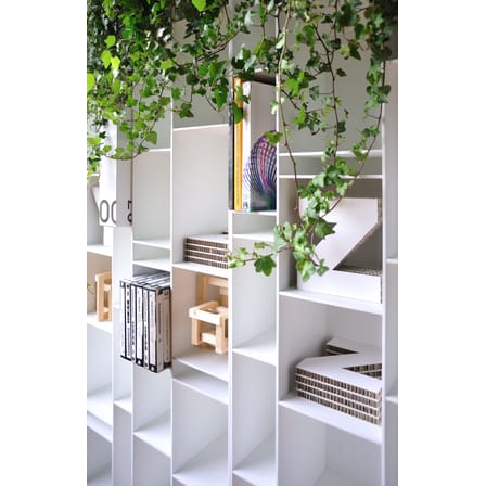 Bibliothèque Random 2C bois blanc / L 36 x H 217 cm - MDF Italia