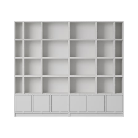 Bibliothèque Stacked bois gris / Configuration 1 - L 262 x H 228 cm - Muuto