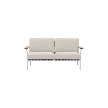 Canapé de jardin 2 places Settle tissu blanc / 152,5 cm - Muuto