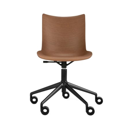 Chaise à roulettes P/Wood bois naturel / Hauteur réglable - Kartell