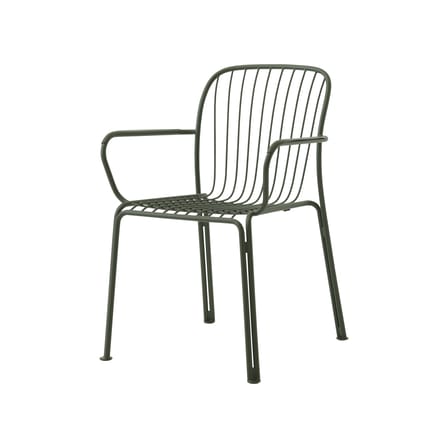 Fauteuil de repas Thorvald SC95 métal vert - &tradition