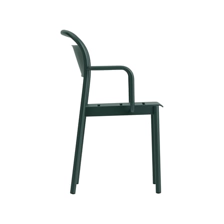 Fauteuil empilable Linear métal vert - Muuto