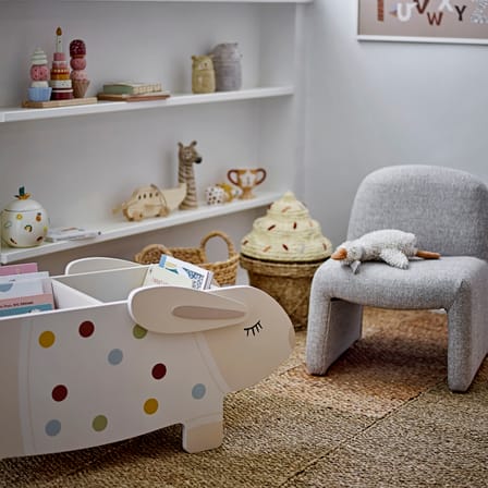 Fauteuil enfant Neel tissu gris - Bloomingville