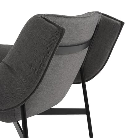 Fauteuil rembourré Wrap tissu gris - Muuto