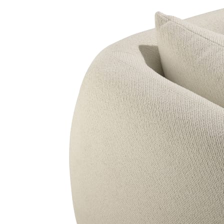 Canapé droit Figur tissu blanc / 3 places - L 244 cm - Ethnicraft