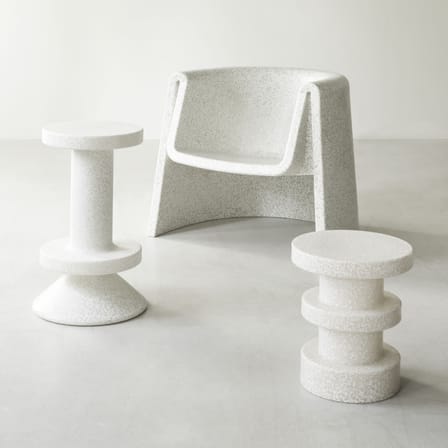 Bit High stool plastic material white / H 65 cm - Recycled - Normann Copenhagen