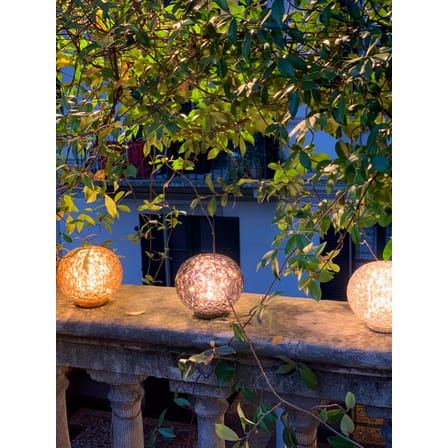 Lampe sans fil rechargeable Mini Planet LED plastique transparent / Ø 16 x H 14 cm / Variateur - Kartell