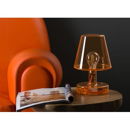 Lampe sans fil rechargeable Transloetje plastique transparent / LED - Ø 16 x H 25 cm - Fatboy