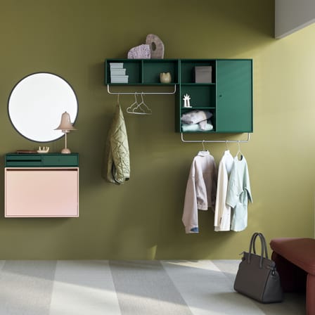 Étagère Coat bois jaune / Penderie - L 69,6 x H 24 x Prof. 30 cm - MONTANA
